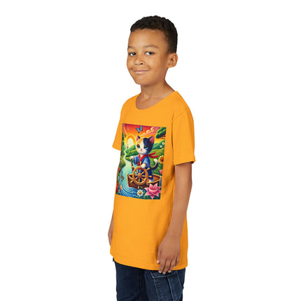 Sailor Kitten’s River Adventure Youth Short Sleeve Tee