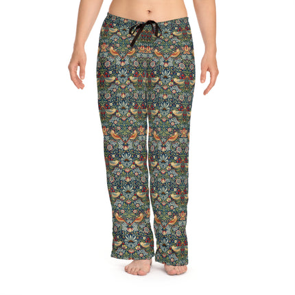 Strawberry Thief by William Morris Women's Pajama Pants (AOP)