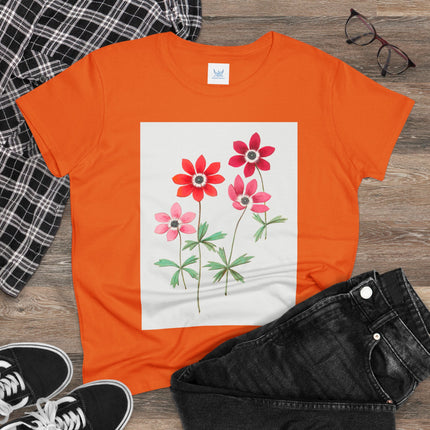 Women's Anemone Print Midweight Cotton Tee