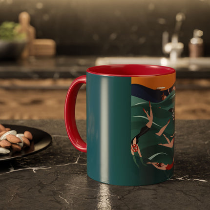 Summer Splash Colorful Mugs – Retro Beach Joy & Carefree Summer Vibes