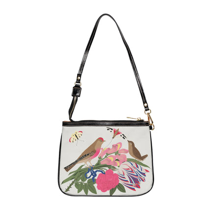 Pink-Breasted Bird & Wren Shoulder Bag – Spring Joy & Timeless Charm
