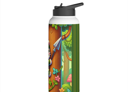 Stealthy Stripes Stainless Steel Water Bottle, Standard Lid