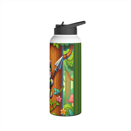Stealthy Stripes Stainless Steel Water Bottle, Standard Lid