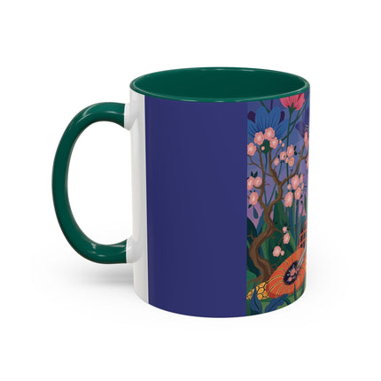 The Garden Of Quiet Reverie Colorful Mugs – Art Deco Botanical Serenity
