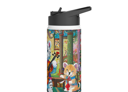 Melodies of the Snow Lion Cub Stainless Steel Water Bottle