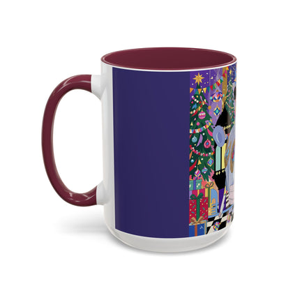 🎄✨ The Lady Of The Christmas Ornament Colorful Mug – Art Deco Holiday Fantasy