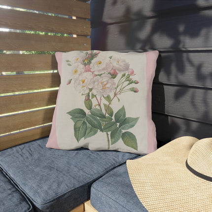 Rosa Noisettiana by Pierre Joseph Redouté  Outdoor Pillows