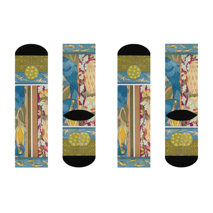 Eagle and Oak, Macaws and Corn by Maurice Pillard Verneuil Cushioned Crew Socks