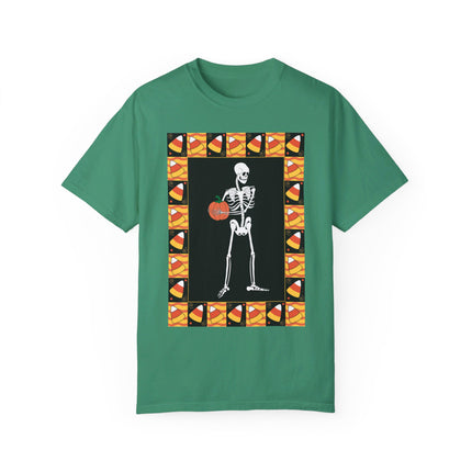 Candy Corn Skeleton Unisex Garment-Dyed T-shirt