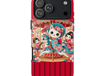 Geisha Kitten's Enchanted Carousel Phone Cases