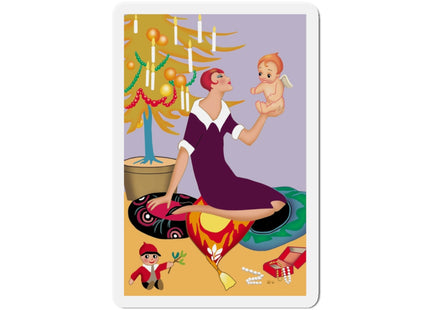 Art Deco Christmas Die-Cut Magnets (5 Sizes)