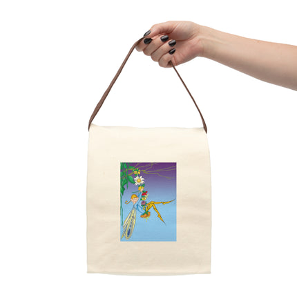 A Fairy's Delight Canvas Lunch Bag With Strap