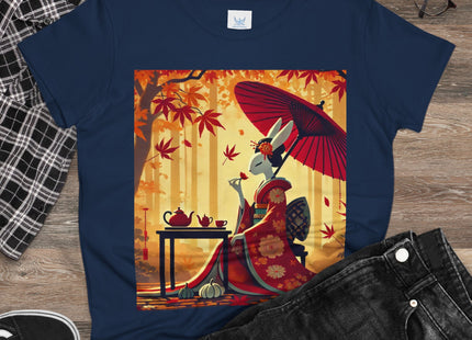 Theatrical Harvest Rabbit Women's Midweight Cotton Tee