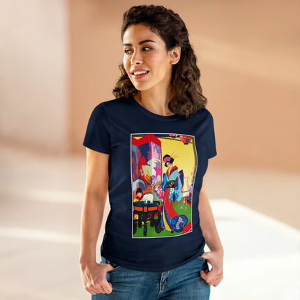 A Timeless Journey by Umberto Brunelleschi Women's Midweight Cotton Tee