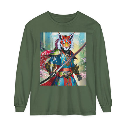 Cyberpunk Samurai Lion Long Sleeve T-Shirt