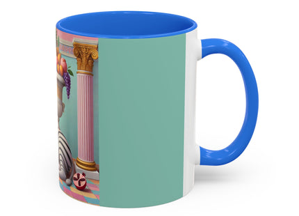 Still Life with Zebra, Fruit, and Pink Columns Colorful Mugs (11oz, 15oz)