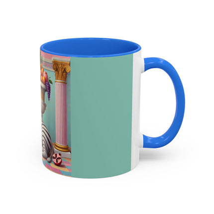 Still Life with Zebra, Fruit, and Pink Columns Colorful Mugs (11oz, 15oz)