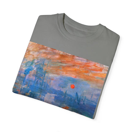 Sunrise by Claude Monet Unisex Garment-Dyed T-shirt