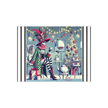 Whimsical Christmas Tea Party Ceramic Tile