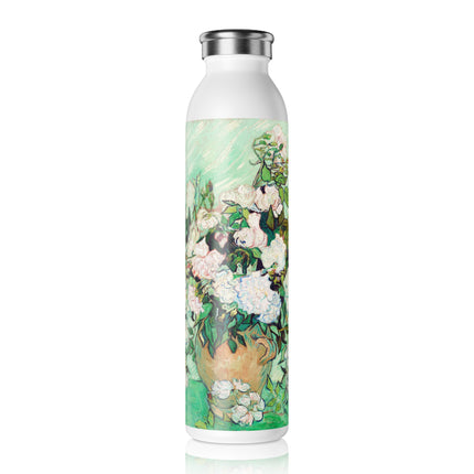 Roses by Vincent Van Gogh Slim Water Bottle