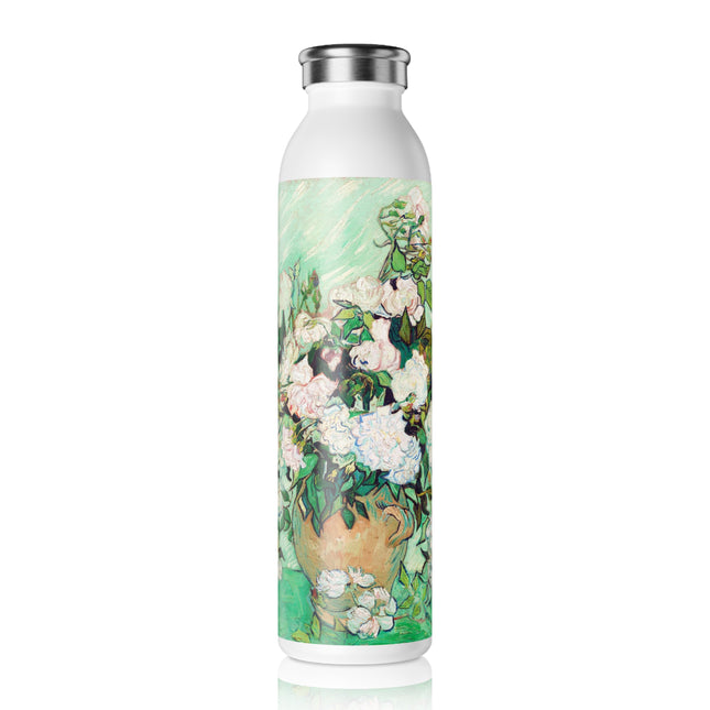 Roses by Vincent Van Gogh Slim Water Bottle