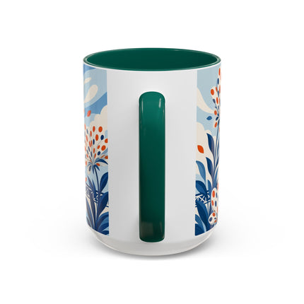 🌼🧡 The Polka Dot Wind Dancer Colorful Mug – Art Deco Fashion Whimsy