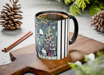 Whimsical Christmas Tea Party Colorful Mugs (11oz, 15oz)