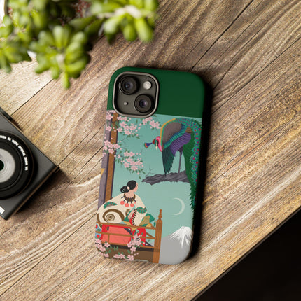 Peacock Garden Phone Case – Japanese Elegance & Timeless Beauty