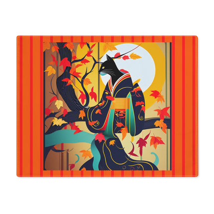 Black Cat in Kimono Placemat, 1pc