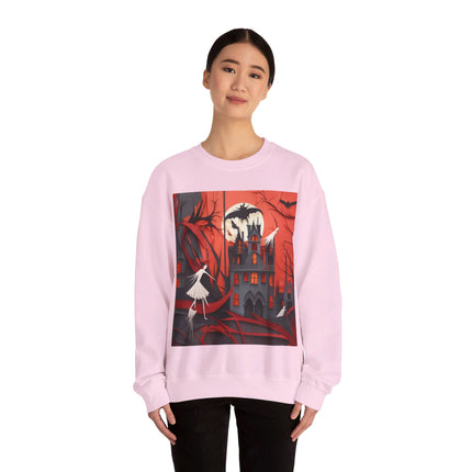 Halloween Night Scene Unisex Heavy Blend™ Crewneck Sweatshirt