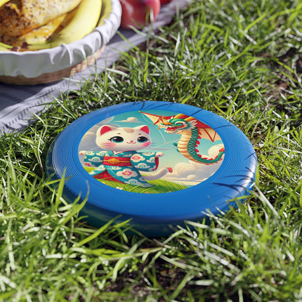 Geisha Kitten and the Dragon Kite Wham-O Frisbee – Windswept Grace & Dragon Flight