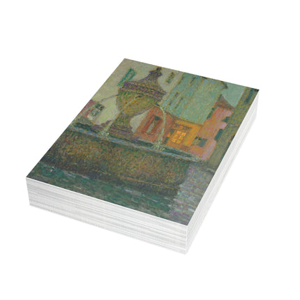 La Fontaine by Henri Le Sidaner Postcards (envelopes included) - Bundles of 10, 30, 50 Pieces