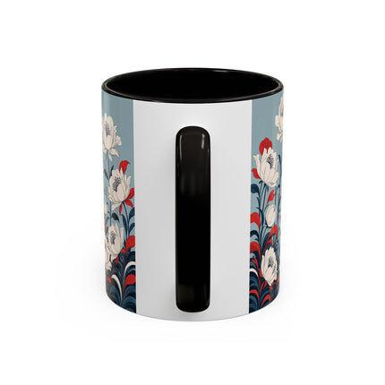 ❤️🌺 The Scarlet Parasol Spectacle Colorful Mug – Art Deco Fashion Elegance