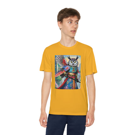 Cyberpunk Samurai Owl Youth Competitor Tee