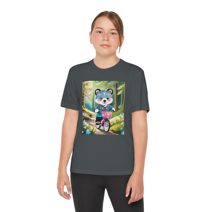 Furry Cyclist Youth Competitor Tee – Woodland Adventure & Playful Charm