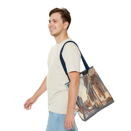 Gondola Moorings on the Grand Canal by John Singer Sargent Tote Bag (AOP)