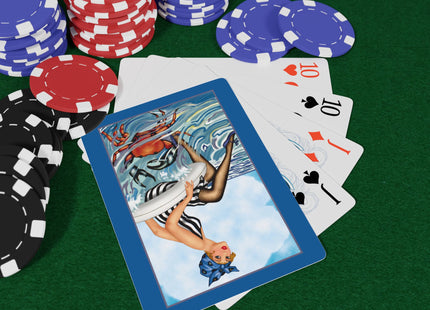 Playful Waves and Fashion Follies Playing Cards