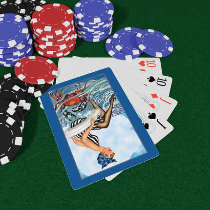 Playful Waves and Fashion Follies Playing Cards