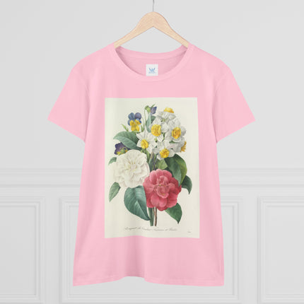 Choix des plus belles fleurs, Plate 015 by Pierre Joseph Redouté Women's Midweight Cotton Tee