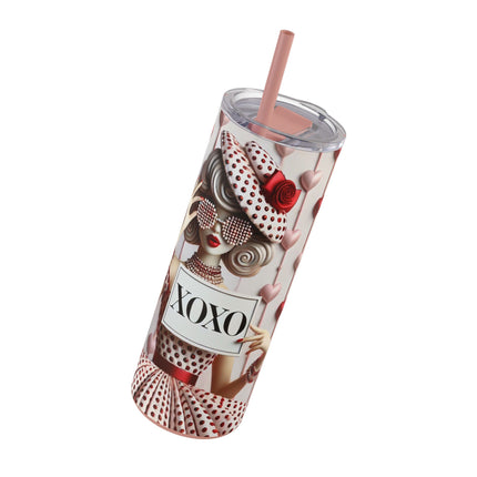 Fashionably Yours, XOXO Skinny Matte Tumbler, 20oz