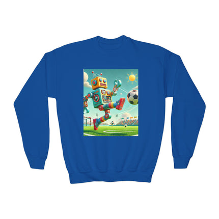 Kickoff Bot! Youth Crewneck Sweatshirt – Action, Energy & Game-Day Fun