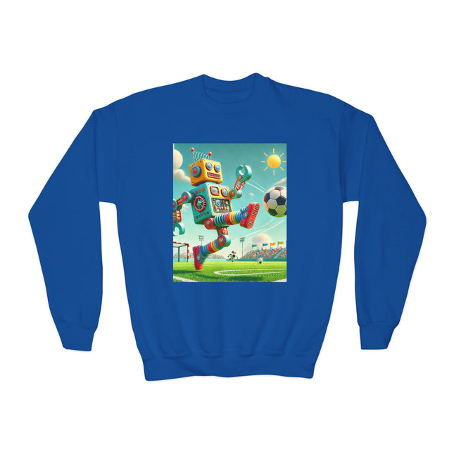 Kickoff Bot! Youth Crewneck Sweatshirt – Action, Energy & Game-Day Fun