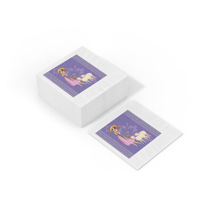 Easter Elegance White Coined Napkins