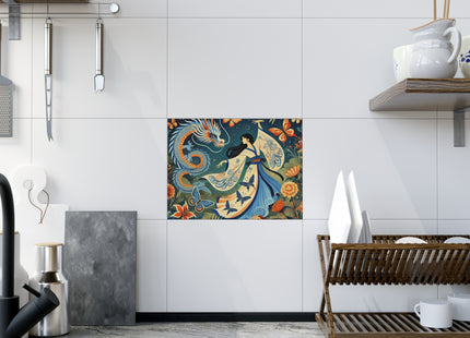 Fairy Waltz in the Butterfly Garden Ceramic Tile