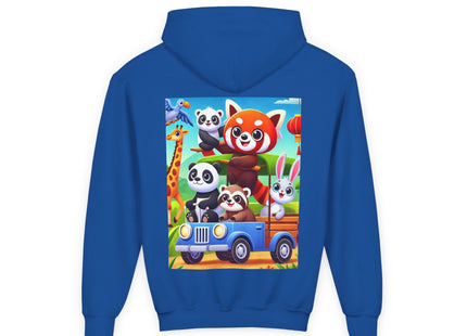 Safari Friends on the Move Youth Heavy Blend Hooded Sweatshirt