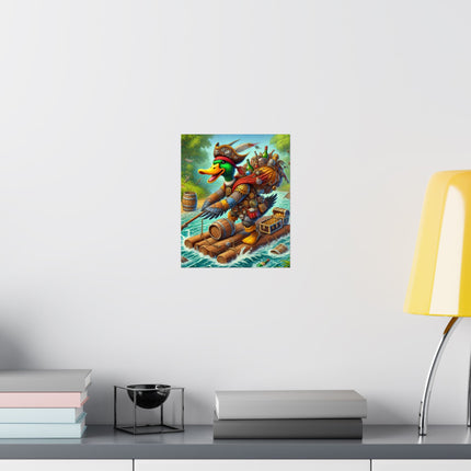 🦆🗺️ The Daring Drake Matte Vertical Poster – Adventure, Freedom & Mythic Storytelling