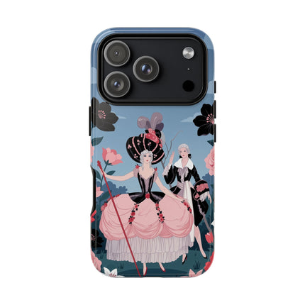 🌹🎭 The Rose Masquerade Promenade Phone Case – Art Deco Floral Elegance