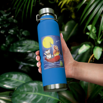 Embarking on a Moonlit Journey Copper Vacuum Insulated Bottle, 22oz