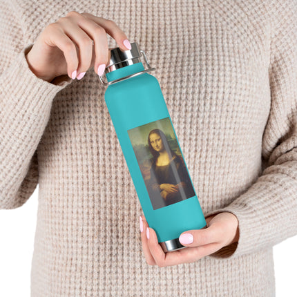 Mona Lisa by Leonardo da Vinci Copper Vacuum Insulated Bottle, 22oz