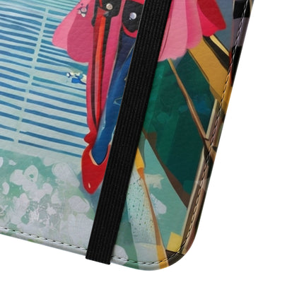 🤖🌆 Cyber Punk Robot Models Flip Case – Futuristic Fashion & Neon Elegance